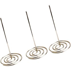 Metal Forks Receipt Holder Wire Receipt Spindle Receipt Holder Spike Invoice Holder Bill Holder Receipt Needle Folder Summons Note Folder Desk Documents Round Bottom Silver 3pcs
