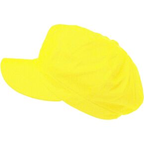 Summer 100% Cotton Plain Blank 8 Panel Newsboy Gatsby Apple Cabbie Cap Hat Yellow