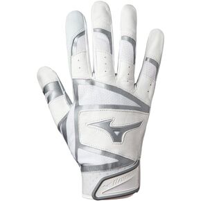 Mizuno B-303 Pro Adult Baseball Batting Gloves | Pair | Double Cabretta Leather Palm | AirMesh Inserts | QuikAdjust Wrist Tab