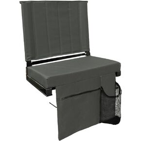 Stadium Seats for Bleachers with Back Support - Bleacher Chairs with Back and Cushion, Folding Stadium Seat Includes Shoulder Strap and Carry Handle, Storage Pockets, Cup Holder