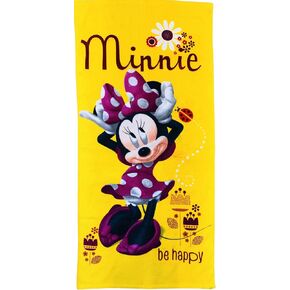 Minnie Mouse Disney Girls Beach Towel/Hodded Ponch (Minnie Yellow)