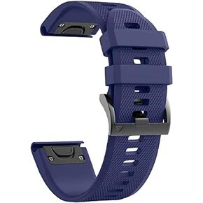 Easy Fit 26mm Silicone Watch Band Replacement Compatible with Fenix 7X 6X 5X Band, Garmin Fenix 5X Fenix 6X Fenix 7X Descent Mk2 Smartwatches Fenix 5X Plus/Fenix 3/Fenix 3 HR