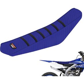 Motorcycle Universal Seat Cover Non-Slip Rubber Striped Gripper Soft Sewing for CRF WR WRF RMZ YZF SXF EXC EXC XC SX CR KLX Dirt Pit Bike Motocross Off Road (Black)