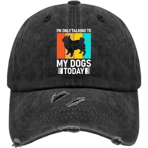 I'm Only Talking to My Dog Today Caps Womens Cap AllBlack Womens Hat Gifts for Him Running Caps