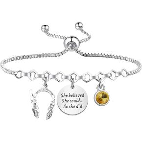 PLITI 911 Dispatcher Bracelet Dispatcher Appreciation Gift Emergency Operator Gift She Believed She Could So She Did Bangle