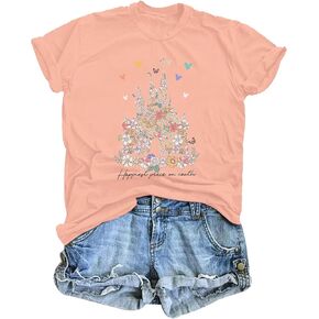 Magic Kingdom Shirts for Women Floral Castle Graphic T Shirt Flower Holiday Vacation Shirt Funny Cute Tee Tops