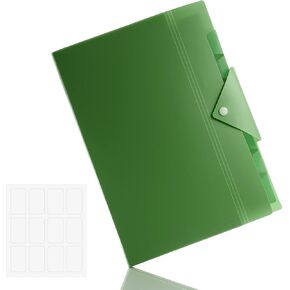 Antner 8 جيوب توسيع مجلدات الملفات منظم ملفات الأكورديون للمستندات الورقية بحجم حرف A4، مجلدات ملفات قابلة للتوسيع ملونة لطيفة مع ملصقات، مجلد ملفات الأكورديون المحمول لمكتب المدرسة in Kuwait