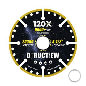 Diamond Cutting Wheel for Metal, Angle Grinder Cutting Disc Cut Off Wheel with 5000+ Cuts on Rebar, Steel, Iron and INOX (3 Pcs)