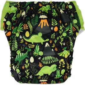 Hybrid Cloth Diaper - Reusable Training Pants, Swim Diaper, Special Needs Briefs, Fits from Baby up to 10 Years (Size 3, Black)