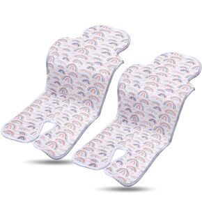 2 Pcs Gel Car Seat Cooler Pad for Baby Ice Stroller Cooler Mat Cushion Car Seat Cooling Pad Multifunctional Summer Cooling Seat Liner for Baby Dining Chair, Child Safety Seat, Boho Rainbow