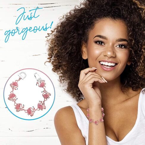 سوار مغناطيسي من كريستال فلامنغو الوردي مع علبة هدية in Kuwait