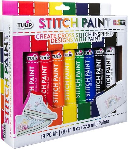TULIP Stitch Paint, Fabric Paint with the Look of Embriodery, 8 Rainbow Colors in 1.1 fl oz Tubes, Fashion DIY Craft in Saudi Arabia