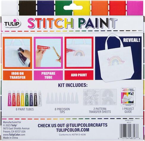 TULIP Stitch Paint, Fabric Paint with the Look of Embriodery, 8 Rainbow Colors in 1.1 fl oz Tubes, Fashion DIY Craft in Saudi Arabia