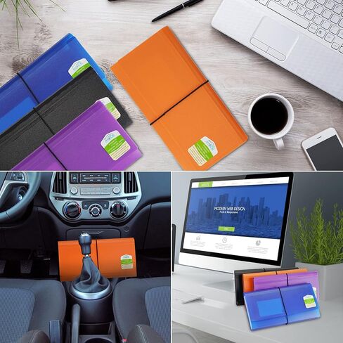 توسيع مجلدات الملفات 4 حزم، 7.1 بوصة 4.2 بوصة، مجلد ملف فاتورة منظم الإيصالات مع 12 جيبًا للقسائم والإيصالات والتذاكر، مقاوم للماء... in Kuwait