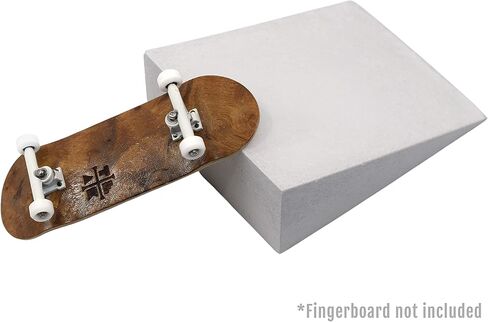 Teak Tuning Monument Series Concrete Fingerboard Medium Kicker Ramp Obstacle - 4" Long, 1.5" Tall - Ultra Premium, Super Durable Polymer Modified Concrete - Sterling Gray Colorway in Kuwait