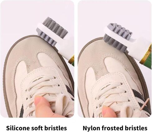 3 in 1 Multifunction Shoe Brush, Travel Portable Shoe Cleaning Brush with Sprayer, Small Cleaner for Sneaker Suede Nubuck Car Leather Care (Green) in Saudi Arabia