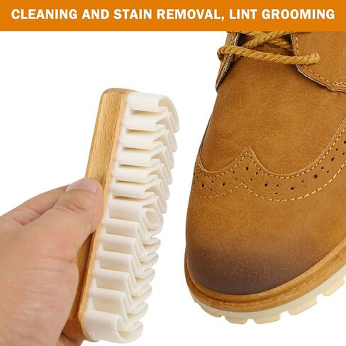 2Pcs Suede Brush Crepe Suede Shoe Brush Crafted with All Natural Crepe Rubber Nubuck & Suede Shoe Cleaner Kit for Dress Jackets Couch Sneakers Shoes and Boot Care in Kuwait