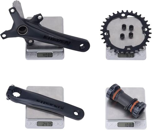 170 مللي متر دراجة كرانسيت 32T/34T/36T جوفاء متكاملة 104BCD سرعة واحدة مستديرة سلسلة كرانسيت مع قوس سفلي in Kuwait