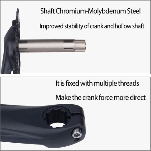 170 مللي متر دراجة كرانسيت 32T/34T/36T جوفاء متكاملة 104BCD سرعة واحدة مستديرة سلسلة كرانسيت مع قوس سفلي in Kuwait