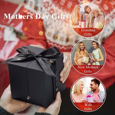 وردة حقيقية محفوظة مع قلادة كريستال للنساء - هدايا الزهور الأبدية للأم والزوجة وصديقتها في الذكرى السنوية، وعيد الأم، وعيد الحب، والكريسماس، وعيد الشكر، وأعياد الميلاد in Kuwait