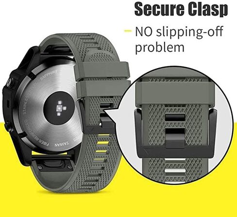 سوار ساعة سيليكون سهل التركيب مقاس 26 مم متوافق مع سوار Fenix ​​7X 6X 5X، Garmin Fenix ​​5X Fenix ​​6X Fenix ​​7X Descent Mk2 Smartwatches Fenix ​​5X Plus/Fenix ​​3/Fenix ​​3 HR in Saudi Arabia