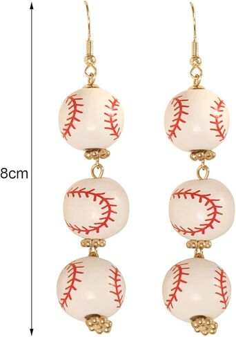 أقراط البيسبول للنساء المتدلية الرياضة الكرة تتدلى الأقراط 3D خشبية البيسبول الأقراط الرياضية الهندسة تتدلى الأقراط البيسبول خشبية تتدلى الأقراط مجوهرات للنساء الفتيات المشجعين اللاعبين هدية in Kuwait