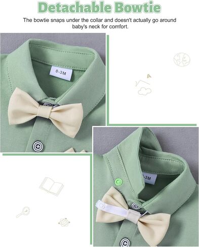 SANMIO Baby Boy Clothes Suits Short Sleeve Top+Bowtie+Suspender Shorts Summer Infant Gentleman Birthday Outfits in Saudi Arabia