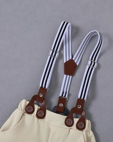 SANMIO Baby Boy Clothes Suits Short Sleeve Top+Bowtie+Suspender Shorts Summer Infant Gentleman Birthday Outfits in Saudi Arabia