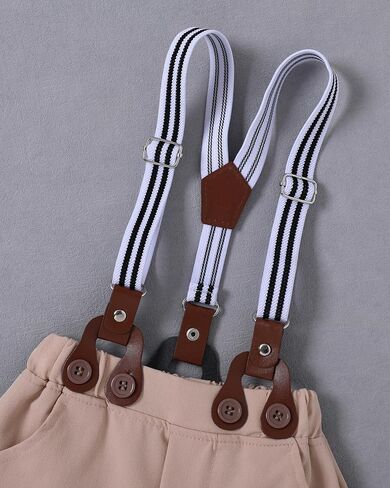 SANMIO Baby Boy Clothes Suits Short Sleeve Top+Bowtie+Suspender Shorts Summer Infant Gentleman Birthday Outfits in Saudi Arabia