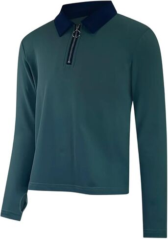 Hazy Shade of Winter Long Sleeve Polo Junior Golf Outfit UPF50+ YKK Zipper for Tweens and Teens 8-18 Years Old in Saudi Arabia