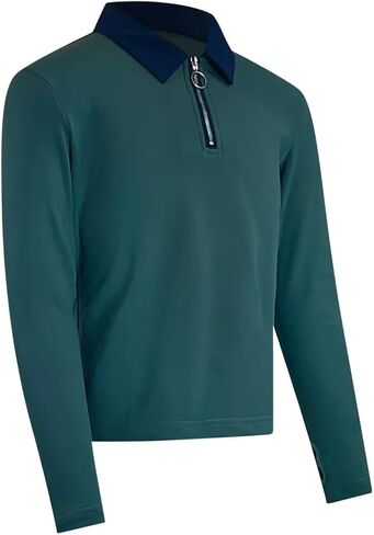 Hazy Shade of Winter Long Sleeve Polo Junior Golf Outfit UPF50+ YKK Zipper for Tweens and Teens 8-18 Years Old in Saudi Arabia