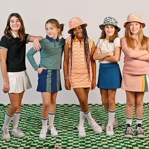 Hazy Shade of Winter Long Sleeve Polo Junior Golf Outfit UPF50+ YKK Zipper for Tweens and Teens 8-18 Years Old in Saudi Arabia