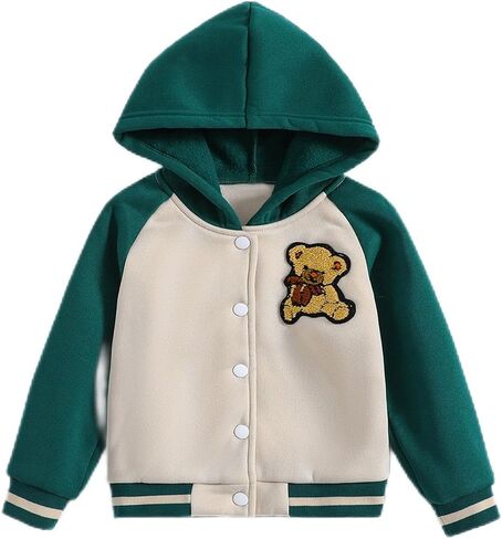 Varsity Baseball Jackets Fashionable Lightweight Jackets for Toddlers Boys Girls Varsity Jacket Casual School Coats in Saudi Arabia