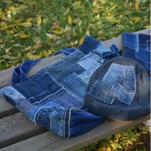 مجموعة LZYMSZ مكونة من 36 قطعة من الدنيم على الرقع، 32 قطعة من ظلال عدم الخياطة باللون الأزرق والأسود المتنوعة من قماش الدنيم لإصلاح الركبة/الجينز/الملابس و4 قطع من أدوات الخياطة الصغيرة in Kuwait