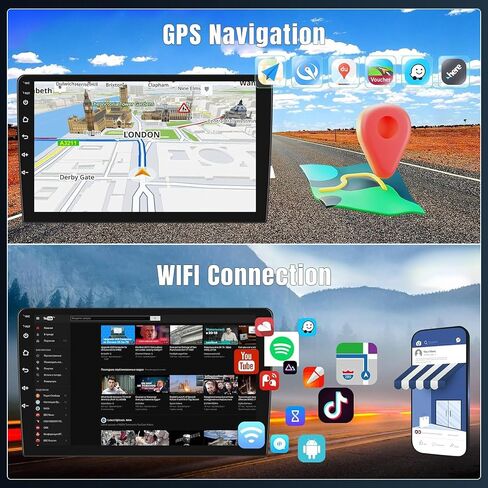 Naifay Android Car Stereo for Toyota Camry 2006 2007 2008 2009 2010 2011 Wireless Carplay & Android Auto، شاشة لمس 9 بوصة راديو سيارة بلوتوث في لوحة القيادة نظام تحديد المواقع العالمي واي فاي كاميرا MirrorLink FM SWC in Saudi Arabia