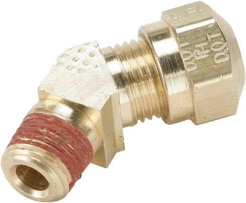 Parker Hannifin VS279NTA-8-6 Brass Air Brake-NTA 45 Degree Elbow Fitting, 1/2" Compression Tube x 3/8" Male Thread in Saudi Arabia