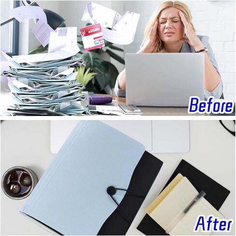 13 Pocket Expanding File Folder,Portfolio Accordion File Organizer,A4 Letter Size,1 Pack Paper Document Receipt Folder for Student, Home, Office and Travel in Saudi Arabia