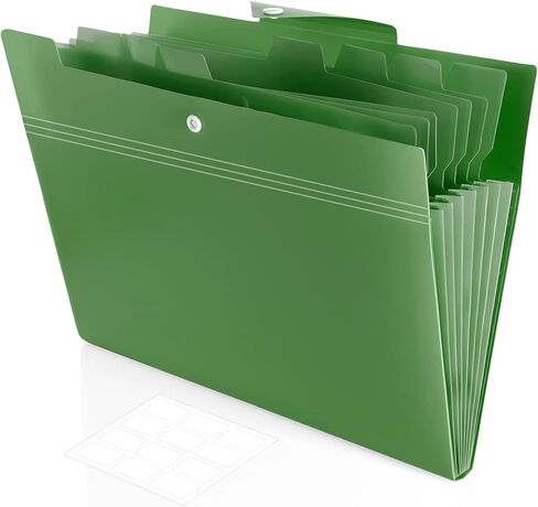 Antner 8 جيوب توسيع مجلدات الملفات منظم ملفات الأكورديون للمستندات الورقية بحجم حرف A4، مجلدات ملفات قابلة للتوسيع ملونة لطيفة مع ملصقات، مجلد ملفات الأكورديون المحمول لمكتب المدرسة in Kuwait