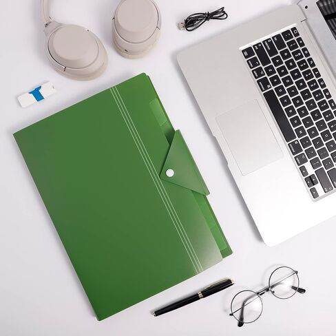 Antner 8 جيوب توسيع مجلدات الملفات منظم ملفات الأكورديون للمستندات الورقية بحجم حرف A4، مجلدات ملفات قابلة للتوسيع ملونة لطيفة مع ملصقات، مجلد ملفات الأكورديون المحمول لمكتب المدرسة in Kuwait