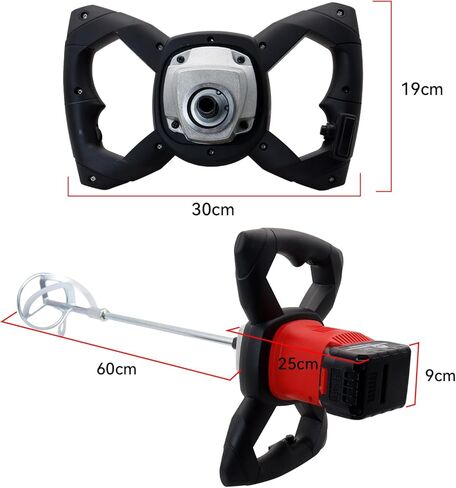 خلاط اسمنت كهربائي خلاط خرسانة خلاط طلاء لاسلكي للحفر مع بطاريتين 21 فولت و6 سرعات قابلة للتعديل لخلط الطين والأسمنت والملاط والطلاء والأعلاف in Kuwait