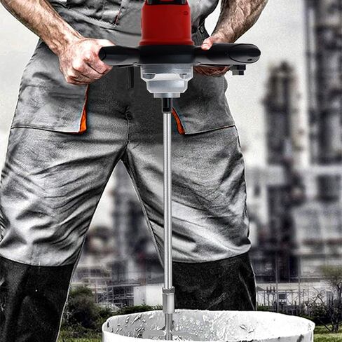 خلاط اسمنت كهربائي خلاط خرسانة خلاط طلاء لاسلكي للحفر مع بطاريتين 21 فولت و6 سرعات قابلة للتعديل لخلط الطين والأسمنت والملاط والطلاء والأعلاف in Kuwait