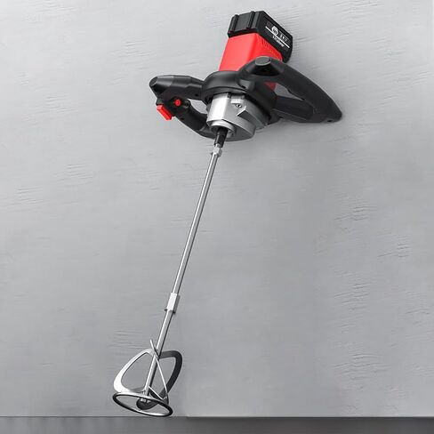 خلاط اسمنت كهربائي خلاط خرسانة خلاط طلاء لاسلكي للحفر مع بطاريتين 21 فولت و6 سرعات قابلة للتعديل لخلط الطين والأسمنت والملاط والطلاء والأعلاف in Kuwait