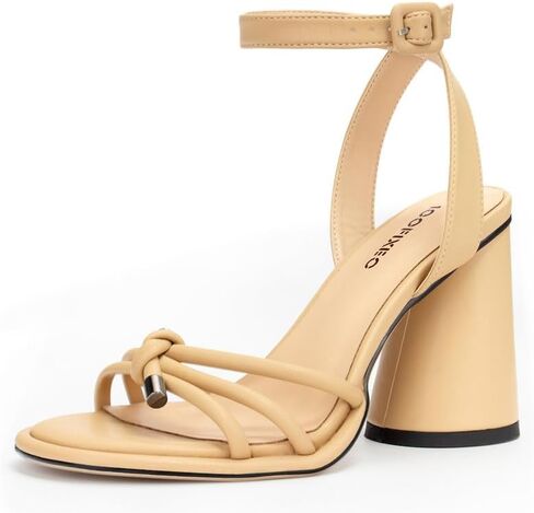 100FIXEO صنادل نسائية مفتوحة من الأمام بكعب مكتنز وكعب عالٍ وحزام كاحل للسيدات وكعب قصير وكعب قصير وأحذية خفيفة كاجوال للحفلات الراقصة in Kuwait