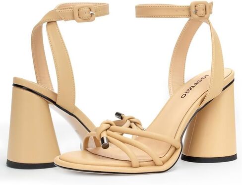 100FIXEO صنادل نسائية مفتوحة من الأمام بكعب مكتنز وكعب عالٍ وحزام كاحل للسيدات وكعب قصير وكعب قصير وأحذية خفيفة كاجوال للحفلات الراقصة in Kuwait