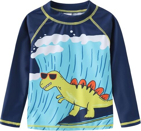 Toddlers and Baby Boys' 3-Piece Rashguard Sets Swimsuits Sets with Hat Surfing Swimwear Sunsuit UPF 50+ in Saudi Arabia