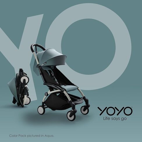 BABYZEN YOYO 6+ Color Pack, Black - Textiles Only: Seat Cushion, Matching Canopy & Zippered Back Pocket - Requires YOYO2 Frame (Sold Separately) in Kuwait