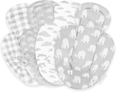 Infant Insert Compatible with 4Moms Mamaroo & Rockaroo – Car Seat Insert 2 Pack – Reversible Infant Car Seat Insert – Soft Plush Minky Car Seat Head Support Insert in Saudi Arabia