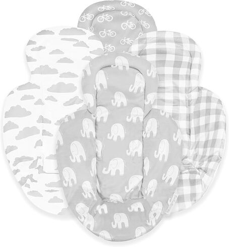 Infant Insert Compatible with 4Moms Mamaroo & Rockaroo – Car Seat Insert 2 Pack – Reversible Infant Car Seat Insert – Soft Plush Minky Car Seat Head Support Insert in Saudi Arabia