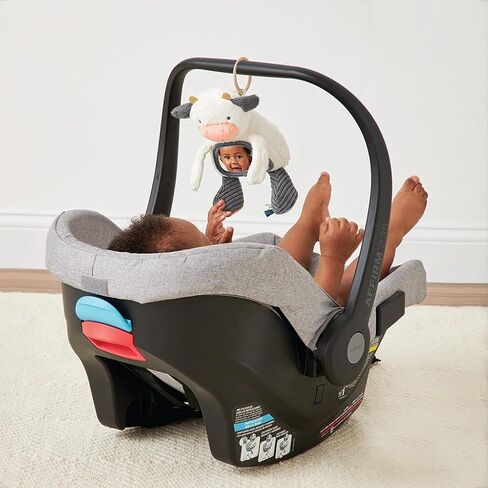Itzy Ritzy Sensory Tummy Time Mirror - Features Crinkle & Jingle Sounds, Multiple Textures and Mirror for Self-Discovery, Cow in Saudi Arabia