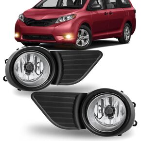 مصابيح أضواء الضباب بديل لعام 2011 2012 2013 2014 2015 2015 2017 Toyota Sienna (Not Fit SE Models) Light Light متوافق مع مفتاح H11 12V 55W ومسح الأسلاك Kit-Chrome in Kuwait